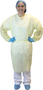 Safety Zone® X-Large Yellow Spunbonded Polypropylene Disposable Isolation Gown