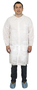 Safety Zone® Large White Spunbonded Polypropylene Disposable Lab Coat