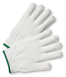 Protective Industrial Products White Women's Light Weight Nylon General Purpose Gloves Elastic Wrist