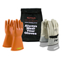 Protective Industrial Products Size 9 Orange NOVAX® Rubber/Goatskin Class 2 Linesmens Gloves