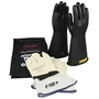 Protective Industrial Products Size 8 Black NOVAX® Rubber/Goatskin Class 2 Linesmens Gloves