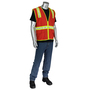 Protective Industrial Products 4XL Red PIP® Polyester/Mesh/Solid Vest