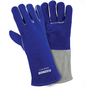 RADNOR™ Large 14" Blue Premium Cowhide Cotton Lined Hot/Heavy Material Handling Welders Gloves