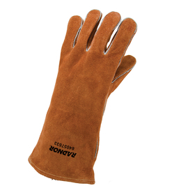 RADNOR™ Large 14" Brown Premium Cowhide Cotton Lined Left Hand Only Welders Glove