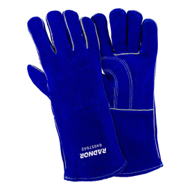 RADNOR™ Large 14" Blue Regular Cowhide Cotton/Foam Lined Hot/Heavy Material Handling Welders Gloves