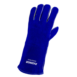 RADNOR™ Large 14" Blue Regular Cowhide Cotton/Foam Lined Left Hand Only Welders Glove