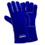 RADNOR™ Ladies/X-Small 12" Blue Regular Cowhide Cotton/Foam Lined Hot/Heavy Material Handling Welders Gloves
