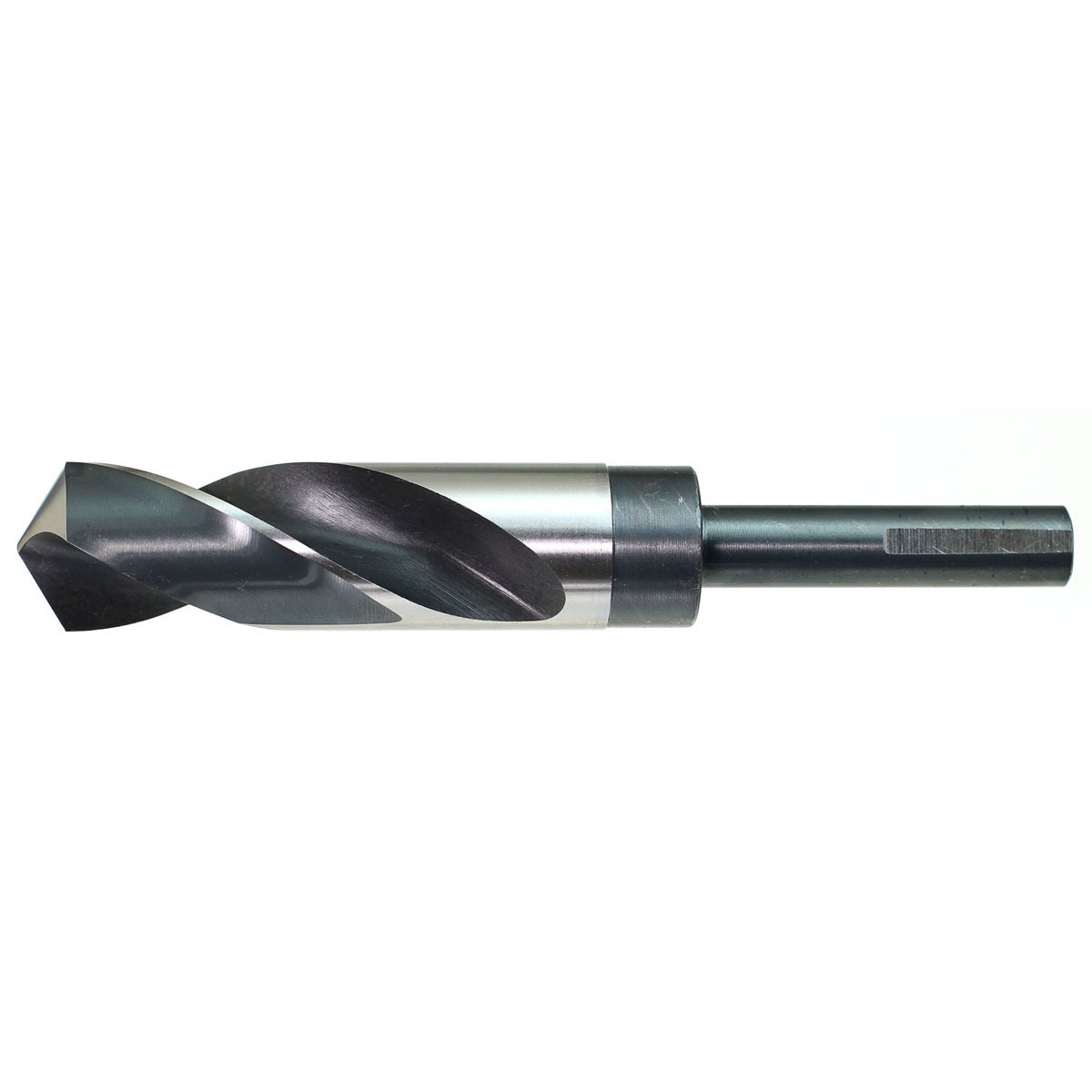 3 Units Drillco Series 1000E 5/8 X 6 Bright and Black HSS General Purpose S&D Drill Bit with 1/2 Flat Reduced Shank and 3 Spiral Flute 