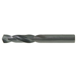 Drillco Series 380 NO 10 X 2 1/4" Black Oxide HSS Screw Machine Length Drill Bit With Straight Shank And 1 3/16" Spiral Flute (12 Per Pack)