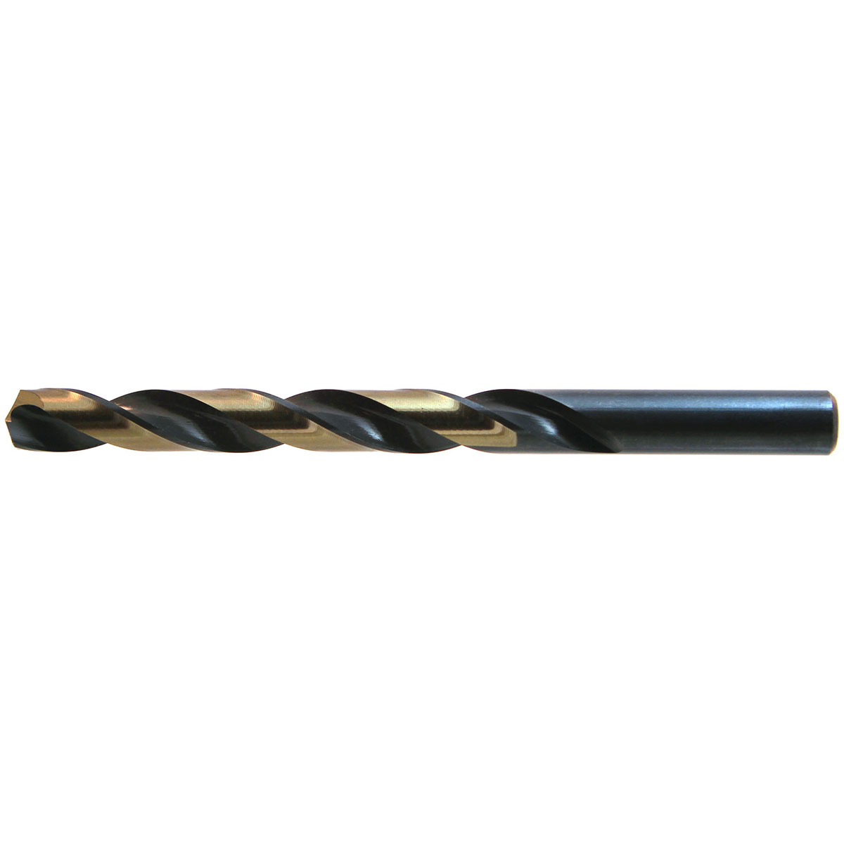Drillco Series 1000E 5/8 X 6 Bright and Black HSS General Purpose S&D Drill Bit with 1/2 Flat Reduced Shank and 3 Spiral Flute 3 Units 