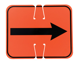 Cortina Safety Products 10 1/2" X 12 1/2" X .1" Orange and Black ABS Cone Sign