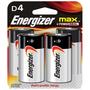 Energizer® Max® D Batteries (4 Per Package)