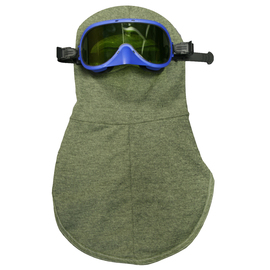 National Safety Apparel® Olive Green Westex UltraSoft® OPF Para-Aramid/OPF Blend ArcGuard® Flame Resistant Arc Flash Head Protection With Goggles