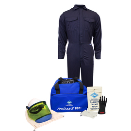 National Safety Apparel® X-Large Navy Westex UltraSoft® ArcGuard® Flame Resistant Arc Flash Personal Protective Equipment Kit With Size 9 Gloves