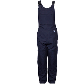 National Safety Apparel 34" X 32" Blue Cotton Duck/DWR Flame Resistant Bib Overall With Zipper Front Snap Closure