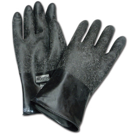 Honeywell Size 9 Black North® Butyl 13 mil Unsupported Butyl Chemical Resistant Gloves