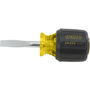Stanley® 1/4" X 1 1/2" X 3 5/8" Chrome Plated Alloy Steel Stubby Standard Tip Screwdriver With Vinyl Grip Handle