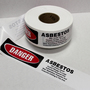 Harris Industries 3" X 1000' White/Red 4 mil Polyethylene BT Series Barricade Tape "DANGER ASBESTOD AUTHORIZED PERSONNEL ONLY RESPIRATOR AND PROTECTIVE CLOTHING ARE  REQUIRED IN THIS AREA"