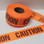 Harris Industries 3" X 500' Fluorescent Orange 4 mil Polyethylene BT Series Barricade Tape "CAUTION CAUTION CAUTION"