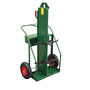 Anthony Welded Products 2 Cylinder Carts With Flat Free Wheels And Continuous Handle