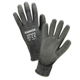 RADNOR™ Size Medium 13 Gauge Glass, High Performance Polyethylene And Nylon Cut Resistant Gloves With Polyurethane Coated Palm & Fingers