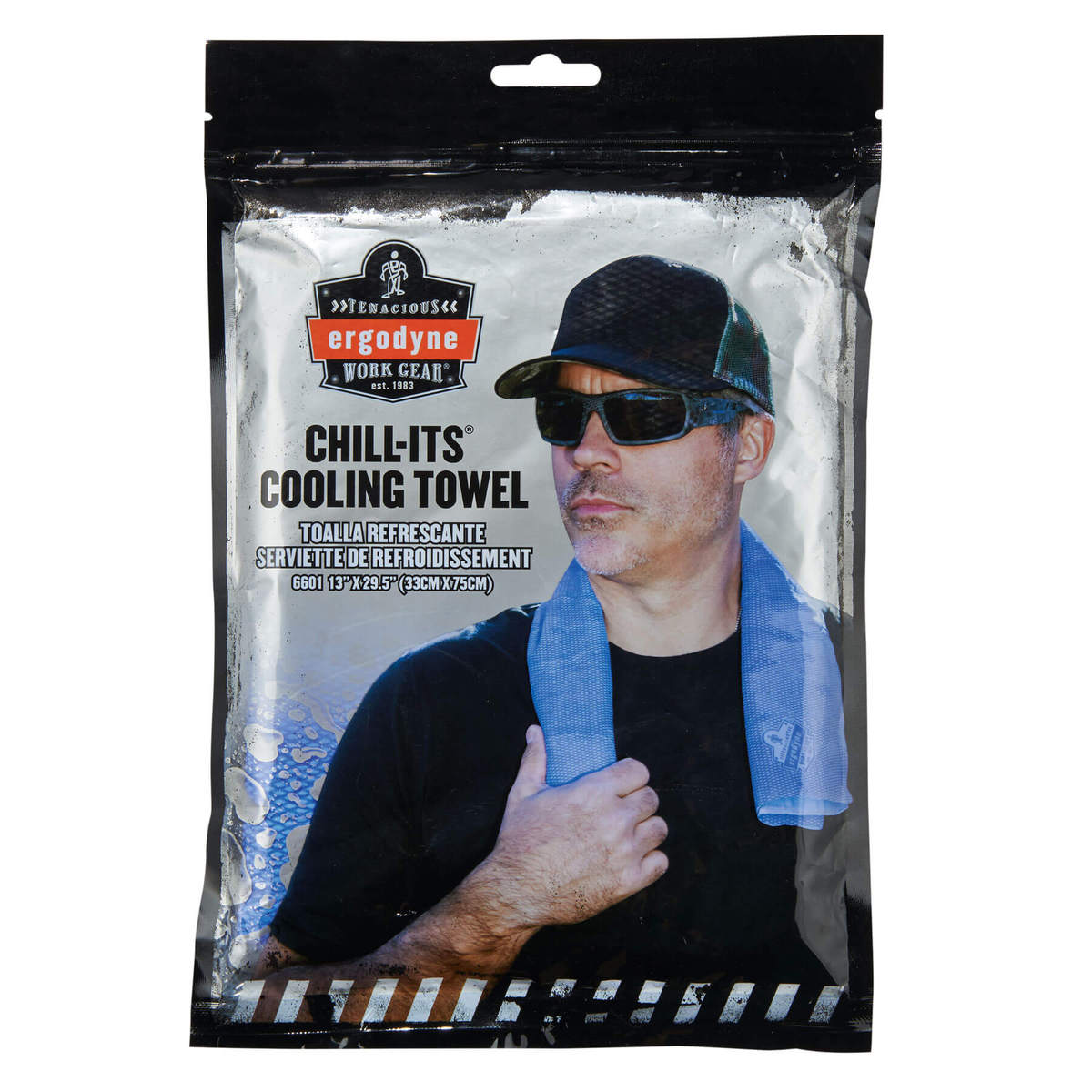 Ergodyne Chill-its 6602 Cooling Towel Blue 13 X 29 for sale online 