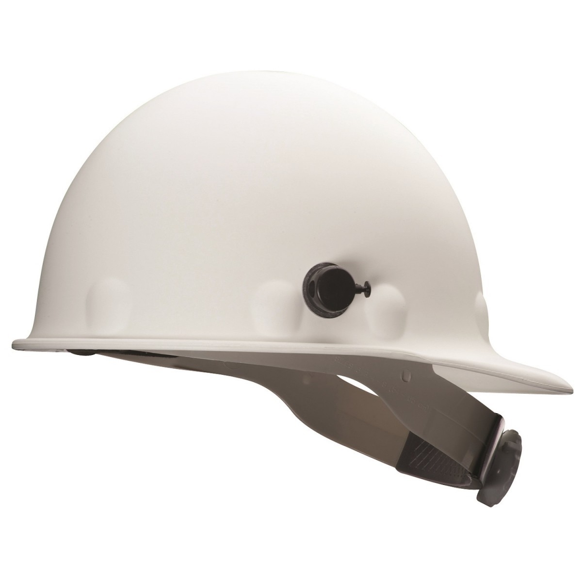 White Honeywell P1ARW01A000 Fibre Metal P1 Roughneck Full Brim Injection Molded Fiberglass Hard Hat with Ratchet Suspension
