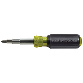 Klein Tools 7 1/4" Silver/Yellow/Black Chrome Plated Steel Screwdriver/Nut Driver