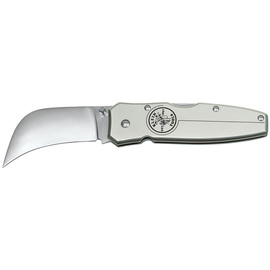 Klein Tools 6 5/8" Silver Stainless Steel Knife With Anodized Aluminum Handle