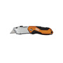 Klein Tools 7 1/8" Orange/Black 440A Stainless Steel Knife With Rubber Handle
