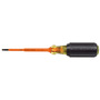 Klein Tools 7 3/4" Silver/Yellow/Black Induction Hardened Steel Screwdriver With High-Dielectric Plastic Handle