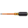Klein Tools 7 3/4" Black Induction Hardened Steel Screwdriver With High-Dielectric Plastic Handle