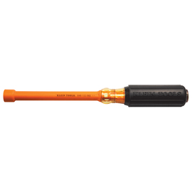 Klein Tools 11 3/8" Silver/Yellow/Black Steel Nut Driver With High-Dielectric Plastic Handle