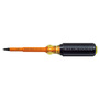 Klein Tools 8 5/16" Orange/Black Induction Hardened Steel Screwdriver With High-Dielectric Plastic Handle