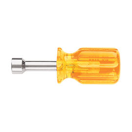 Klein Tools 9 3/4" Amber Steel Nut Driver With Plastic Grip Handle