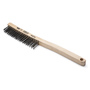Lincoln Electric® 13 3/4" Carbon Steel Wire Brush With Wood Handle