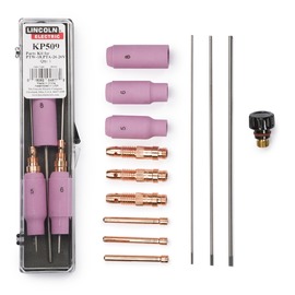 Lincoln Electric® Parts Kit For PTA-18 And PTA-26 Torch Includes Collets, Collet Bodies, Back Cap, Alumina Nozzles And Tungsten Electrode