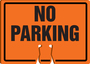 Accuform Signs® 10" X 14" Black/Orange Plastic Cone Top Sign "NO PARKING"
