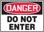 Accuform Signs® 10" X 14" Black/Red/White Adhesive Vinyl Safety Sign "DANGER DO NOT ENTER"