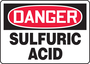 Accuform Signs® 10" X 14" Black/White/Red Plastic Safety Sign "DANGER SULFURIC ACID"