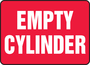 Accuform Signs® 7" X 10" White/Red Plastic Safety Sign "EMPTY CYLINDER"