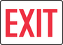 Accuform Signs® 10" X 14" White/Red Plastic Safety Sign "EXIT"