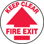 Accuform Signs® 17" Red/White Adhesive Vinyl Slip-Gard™ Floor Sign "KEEP CLEAR FIRE EXIT"