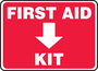 Accuform Signs® 7" X 10" Red/White Aluminum Safety Sign "FIRST AID KIT"