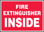 Accuform Signs® 7" X 10" White/Red Aluminum Safety Sign "FIRE EXTINGUISHER INSIDE"