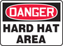 Accuform Signs® 10" X 14" Red/Black/White Plastic Safety Sign "DANGER HARD HAT AREA"