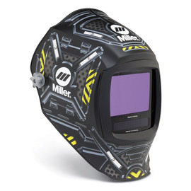 Miller® Digital Infinity™ Black/Yellow/White Welding Helmet Variable Shades 3,5,8,13 Auto Darkening Lens