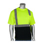 Protective Industrial Products Large Hi-Viz Yellow And Black Polyester/Birdseye Mesh T-Shirt