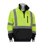 Protective Industrial Products Medium Hi-Viz Yellow And Black Polyester/Fleece Sweatshirt