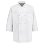 Red Kap® X-Large/Regular White Chef Designs® 65% Polyester/35% Cotton Chef Coat With Front Button Closure